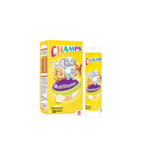 Champs MV + Lysine & Prebiotics (Yoghurt Flavour) x 30's