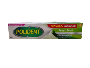 Polident Adhesive Cream Tube x 60g (Fresh Mint) RM 23.95