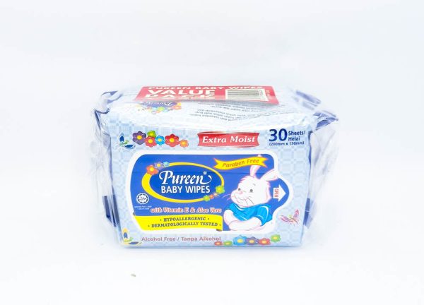 Pureen B/Wipes w A/Vera&Chamo 2x30's(B)