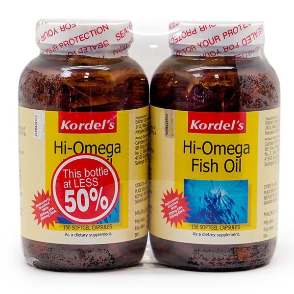 Kordels Hi-Omega Fish Oil Caps 2x150's (2nd 50%)