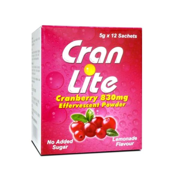 Cran Lite Cranberry 830mg Eff. Pow. 5g x12's