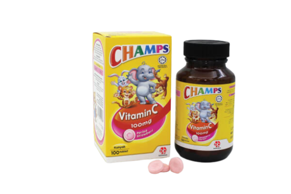 Champs Vit C Tabs 100mg (Straw) x 100's