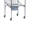 Evin Commode Chromed Steel with Wheels x Each