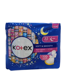 Kotex Maxi Night Wing Soft & Smooth (32cm) x 12's