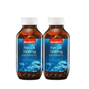 Kordels Omega-3 Fish Oil 1500mg +Vit D3 S/gels 2x60's