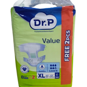 Dr. P Value Adult Diapers (XL) x 8's+2's
